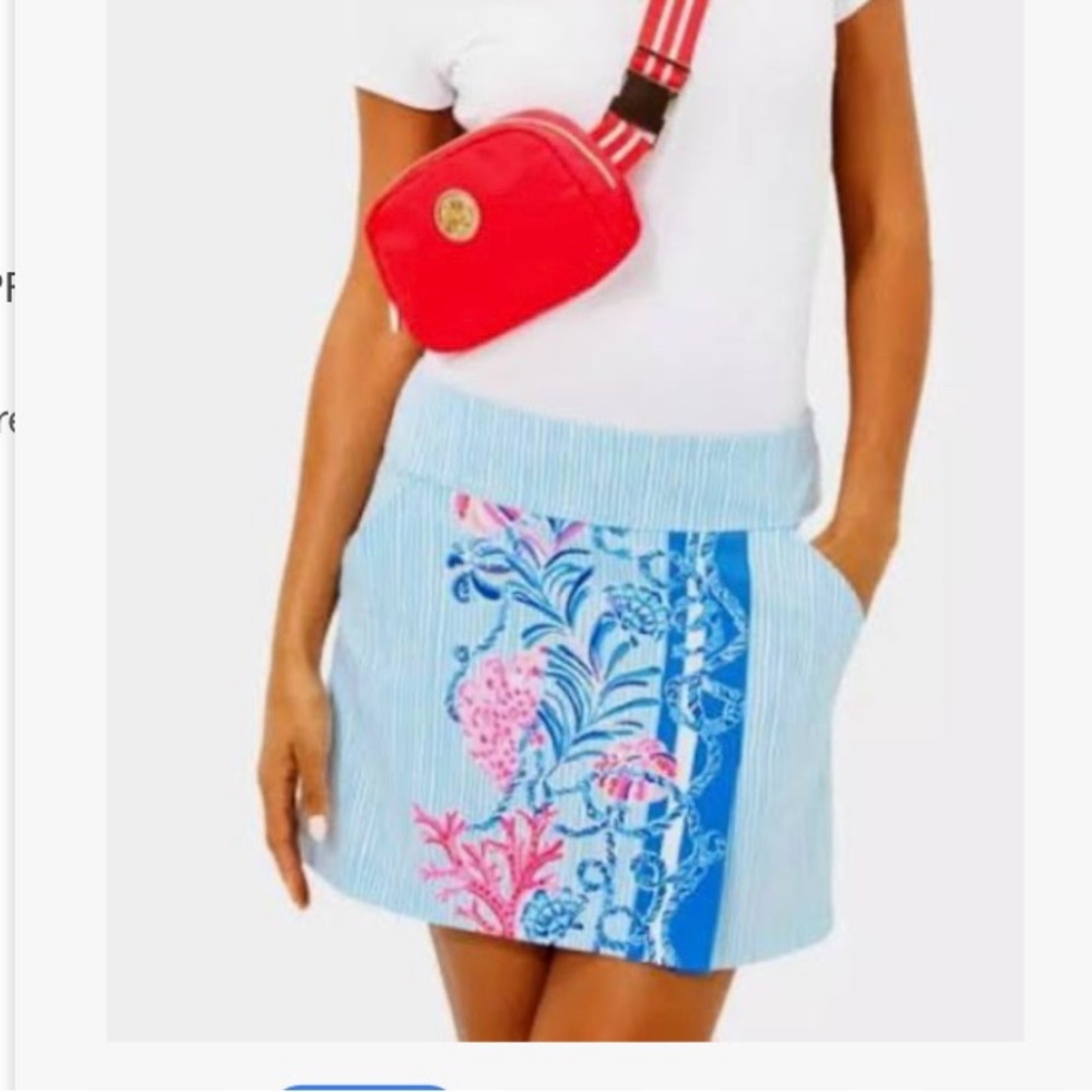 Lilly pulitzer Monica skort Floral Blue and Pink Women's Skirt
